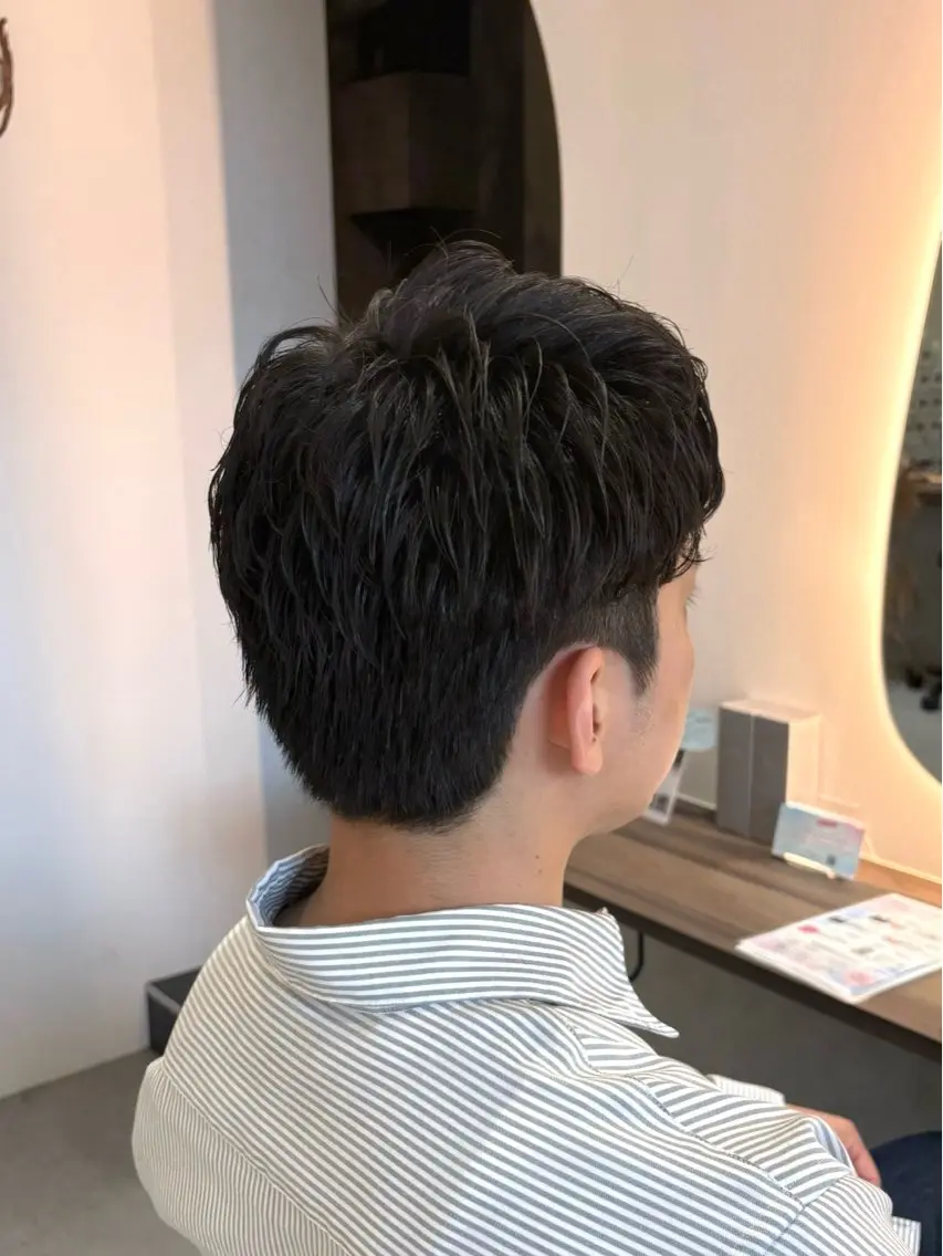 パーマ メンズ カット パーマ 池谷 茉耶のヘアスタイル