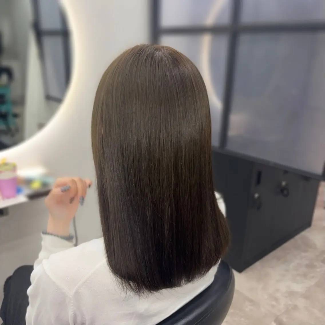 セミロング ヘアカラー Marin暖色カラー 💗メンズ大歓迎のヘアスタイル