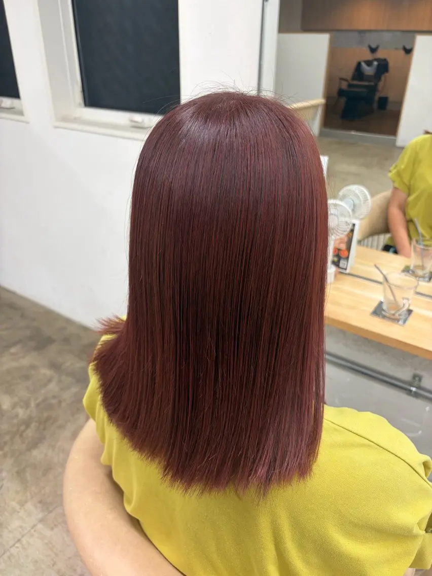 セミロング ヘアカラー fand KOTOMIのヘアスタイル