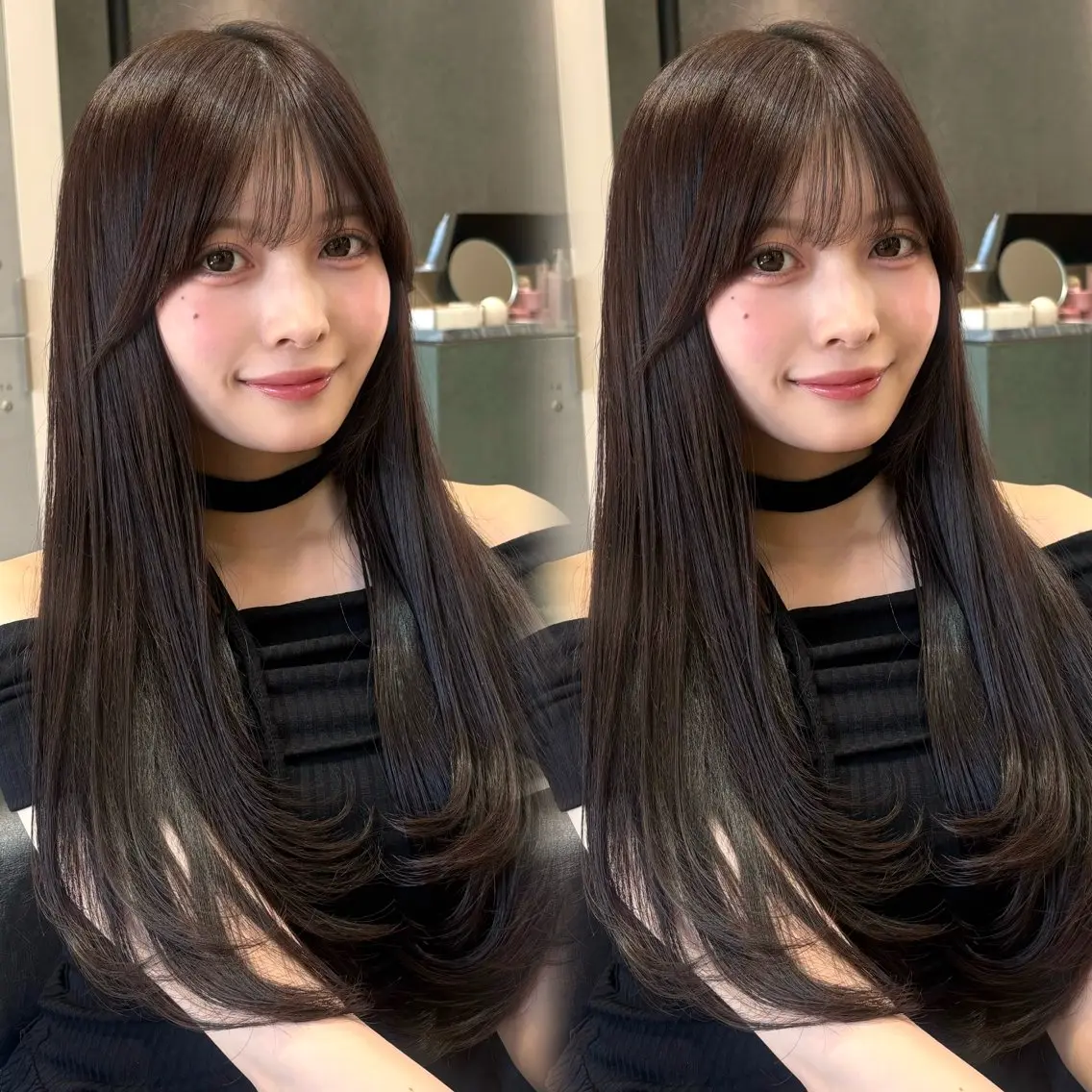 ロング 田中 柚莉愛のヘアスタイル