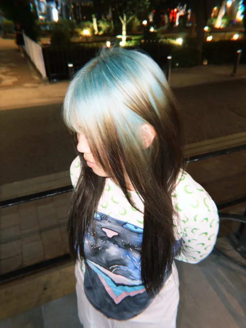 ミディアム カラー ヘアカラー 岡山ハイトーン・ ルーツカラー/こもものヘアスタイル