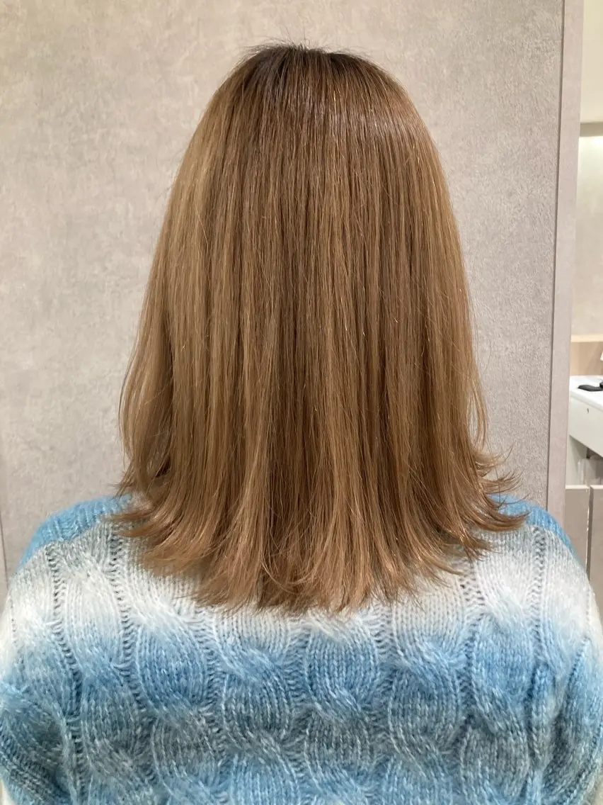 【女性限定】ブリーチ+ワンカラー🌈🍑うる艶トリートメント付き🧴の写真