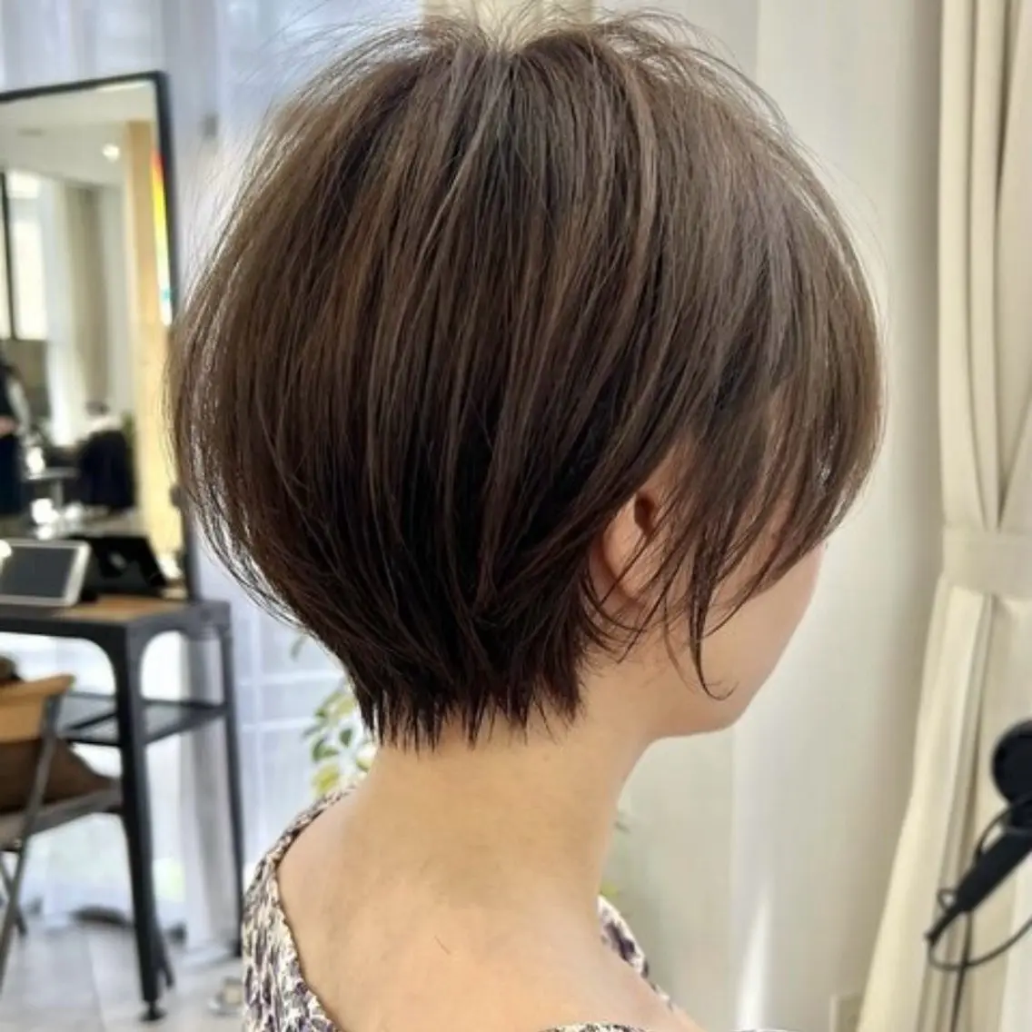 ショート カラー ショートボブ ボブレイヤー 丸みショート ボブ くびれヘア カット ヘアカラー 髙井/ショート特化 /似合わせ/豊中のヘアスタイル