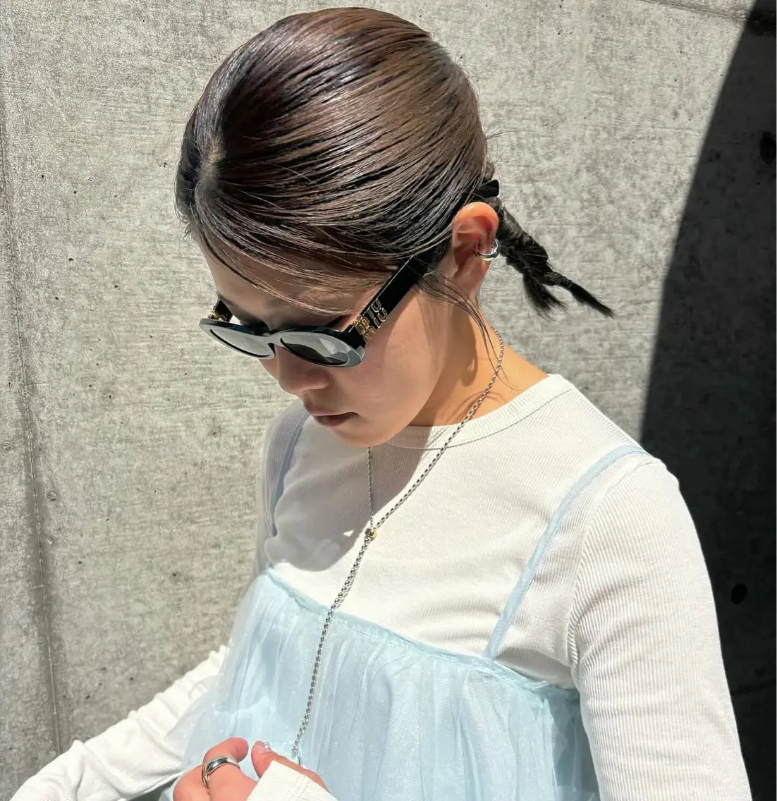 ミディアム カラー パーマ ヘアアレンジ メンズ キッズ デザインパーマ メンズカット 郁美のヘアスタイル
