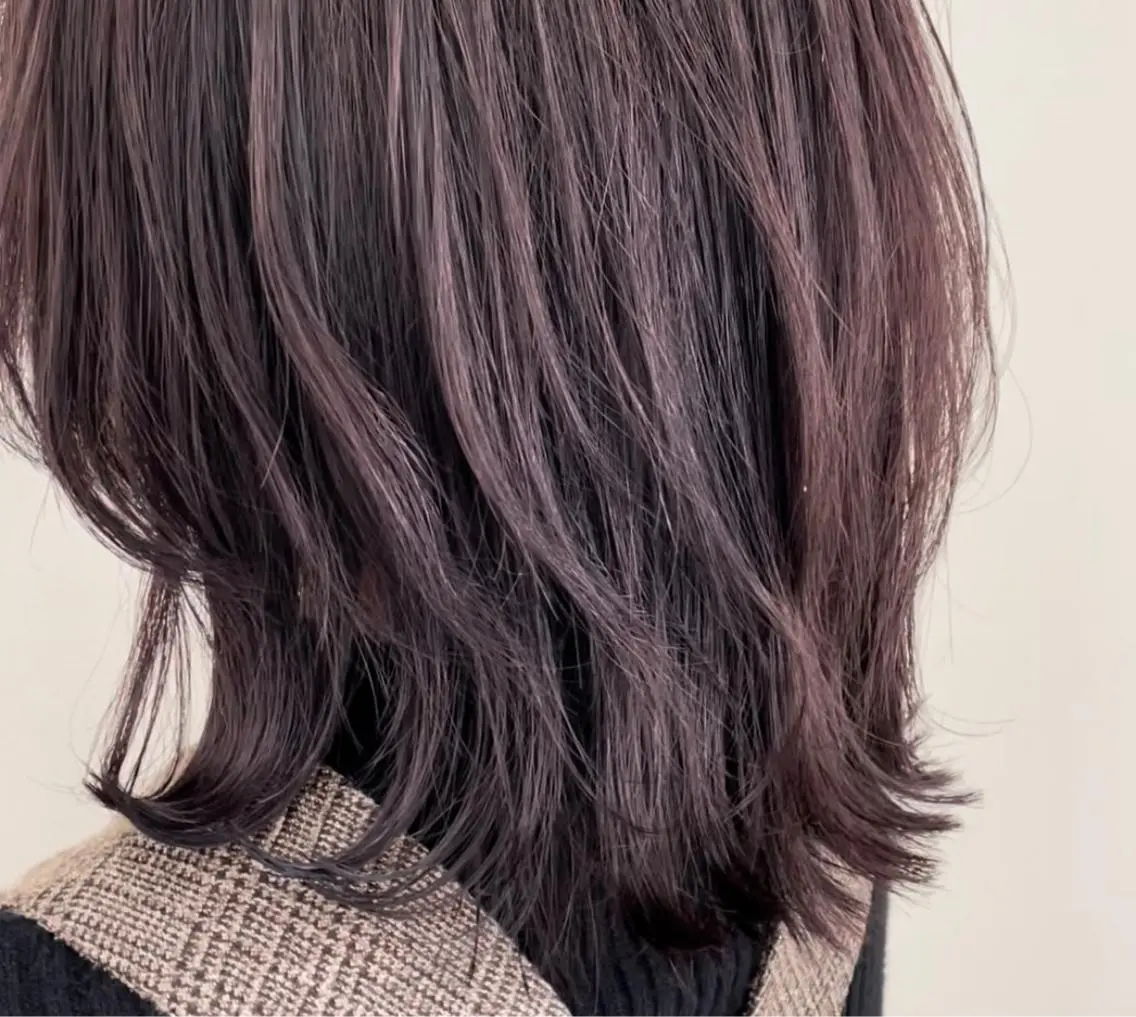 ミディアム カラー ブリーチ グレージュ ラベンダーカラー ラベンダーグレージュ ラベンダーグレー カット ヘアカラー トリートメント 髪質改善/縮毛矯正 /青山 早希🐾のヘアスタイル