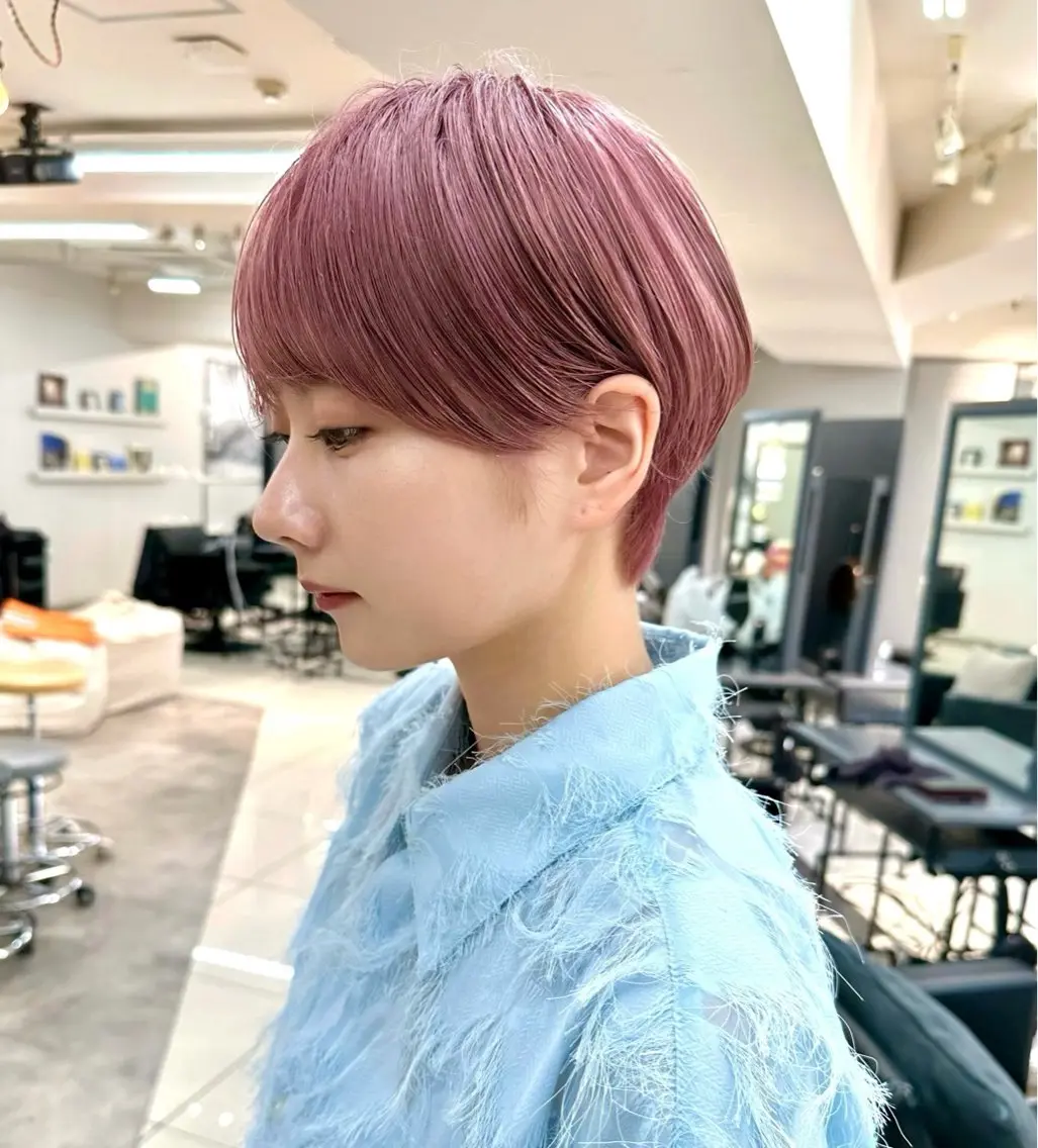 ショート カット ヘアカラー 骨格診断で絶対可愛い ✨丸みショート✨凌弥のヘアスタイル