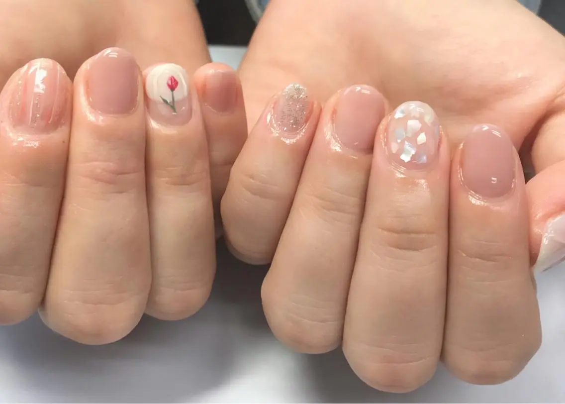 ネイル 春ネイル ネイルチップ ショートネイル. Home sweetのネイルデザイン