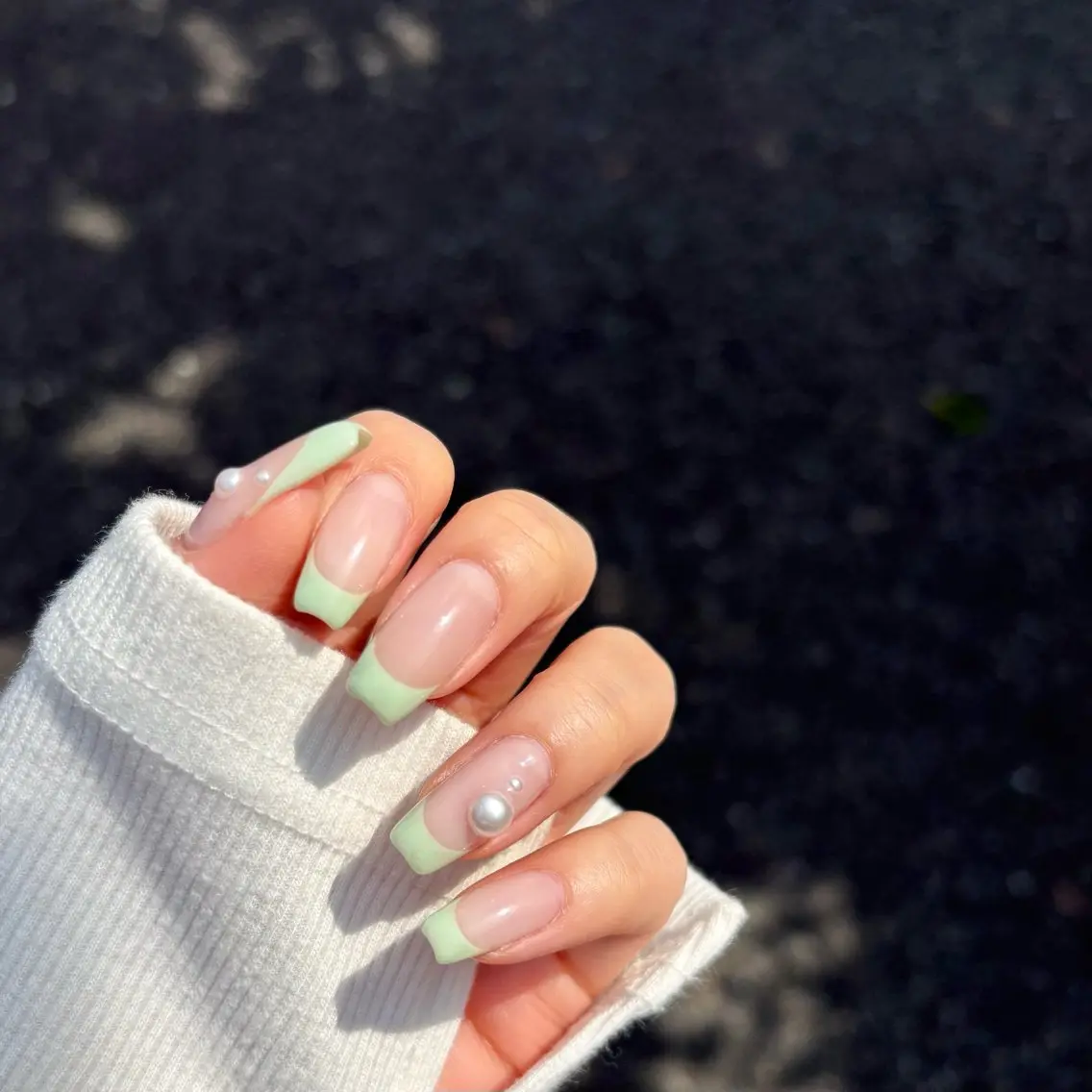 ネイル フレンチネイル 春ネイル ハンドネイル nailst MIKUのネイルデザイン