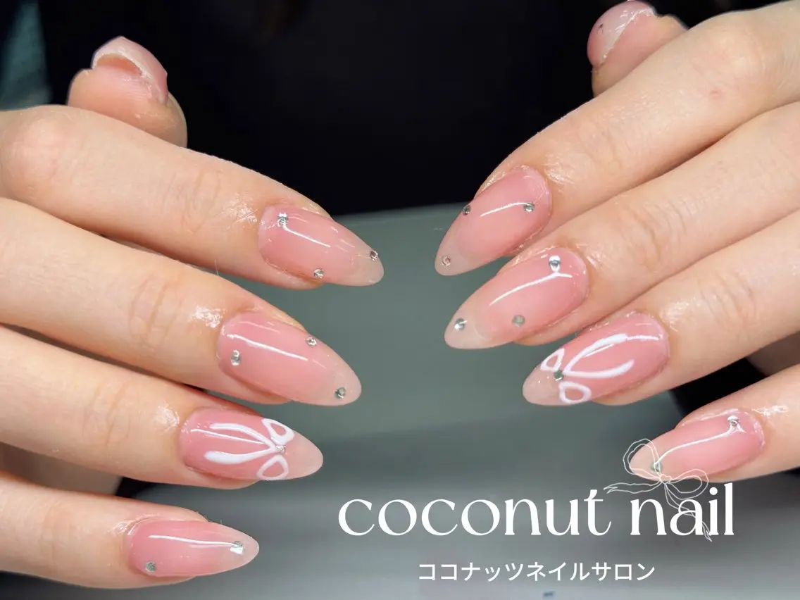 ネイル べっ甲ネイル フレンチネイル キラキラネイル マグネットネイル 大理石ネイル(マーブル) ハンドネイル 神田 ココナッツのネイルデザイン