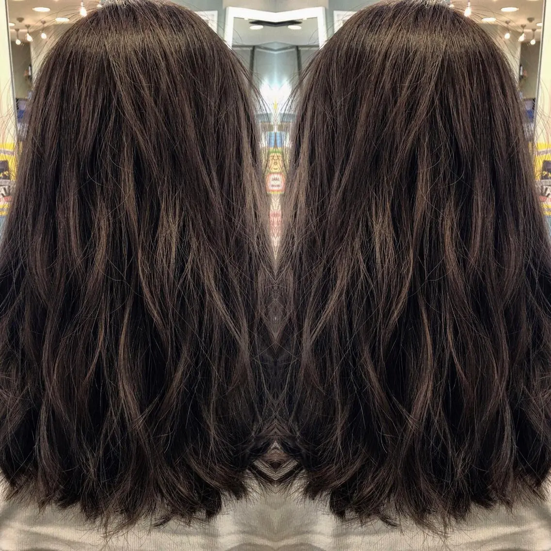 ミディアム box mico. mutsumiのヘアスタイル