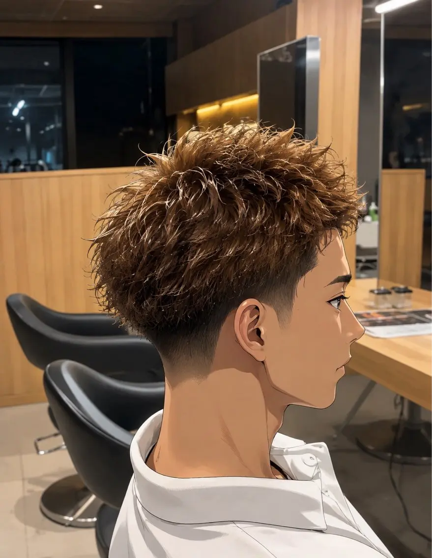 ショート カット ヘアカラー パーマ パーマ指名率No1 メンズ特化ケイトのヘアスタイル