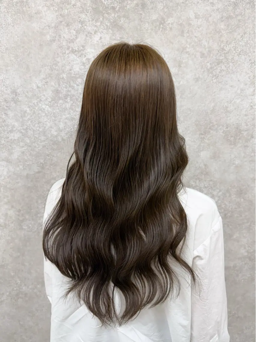 ロング カラー ベージュカラー カット ヘアカラー トリートメント イワタ マハ/ minim hairのヘアスタイル