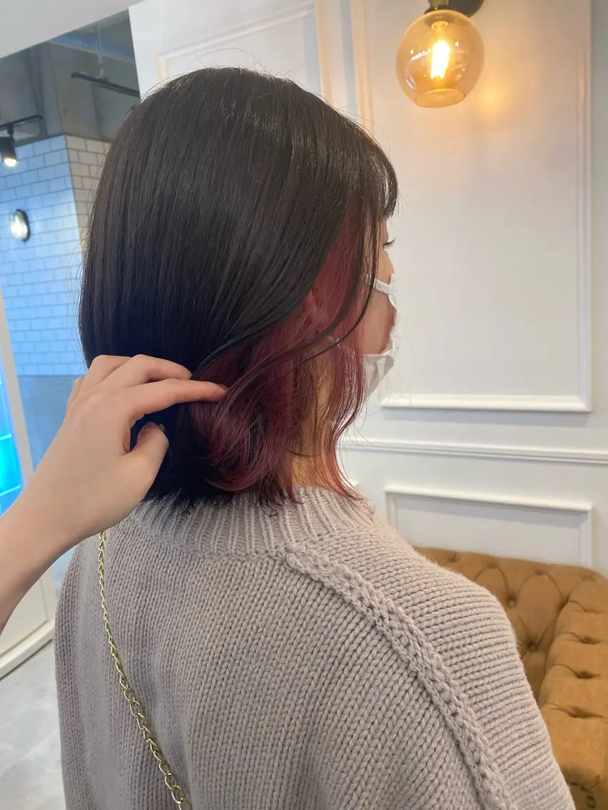 ミディアム カット ヘアカラー トリートメント HARUKA🍒 toccaのヘアスタイル