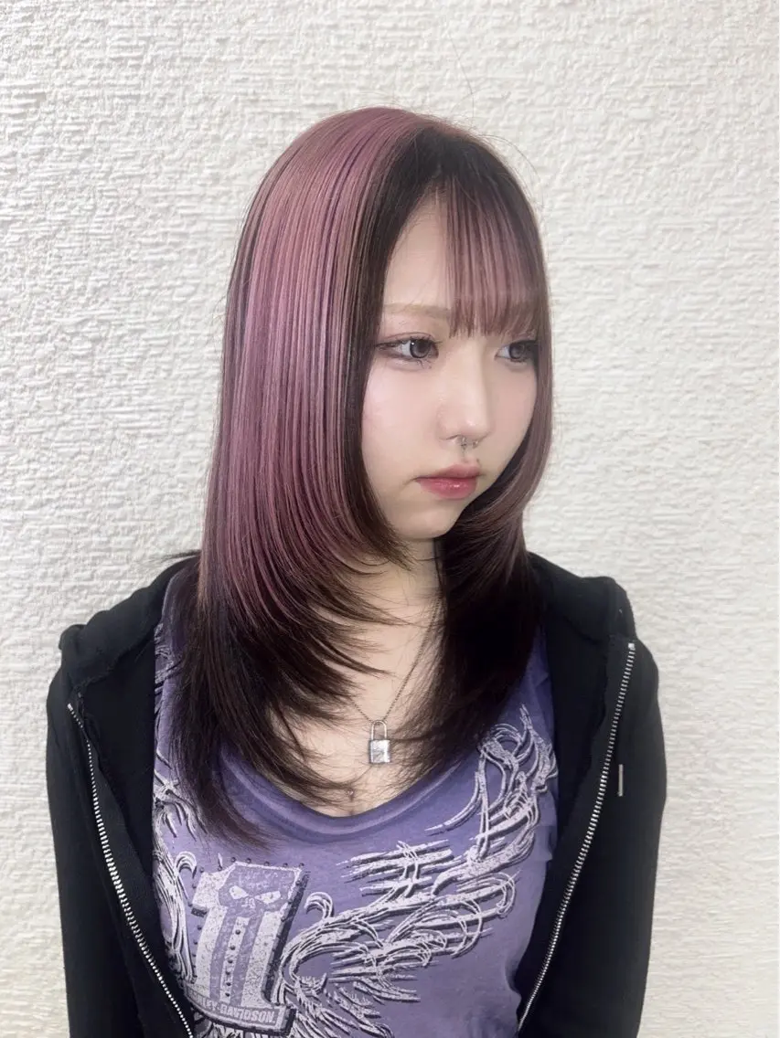 カラー カット デザインカラー/メ イク/平塚/Aikaのヘアスタイル