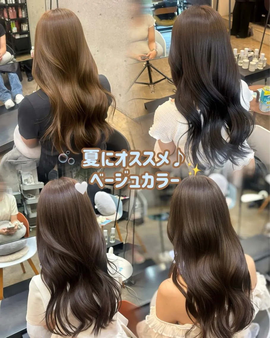 ロング カラー ヘアカラー 🫧透明感カラー/ うる艶カラー/すみれのヘアスタイル