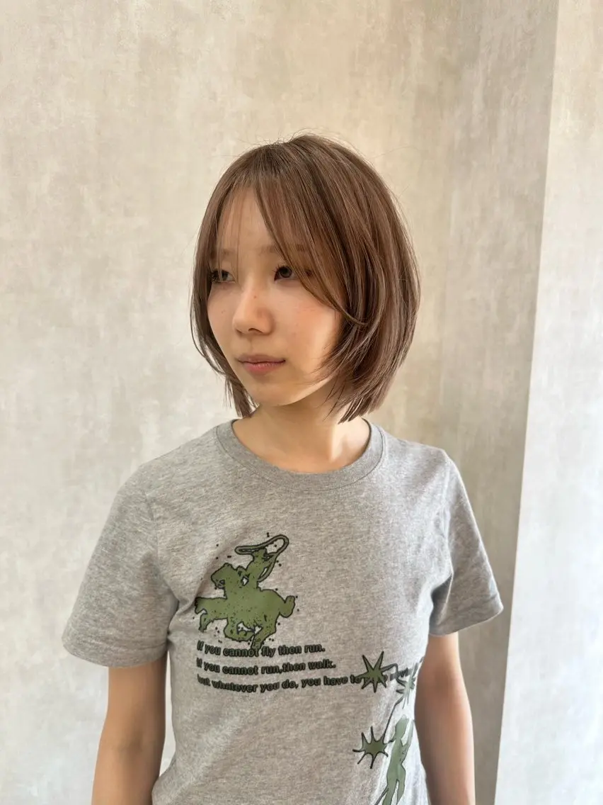 ショート ボブレイヤー ボブ レイヤーカット カット ヘアカラー トリートメント kano🌈ハッシュ カット/レイヤーのヘアスタイル