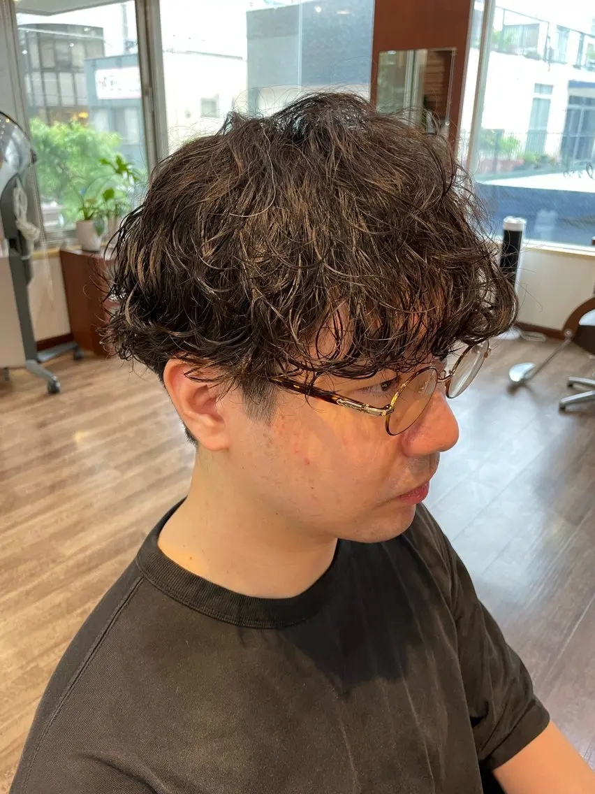 ショート メンズ メンズパーマ 波巻きパーマ 【メンズパーマ】 橋爪麗人のヘアスタイル