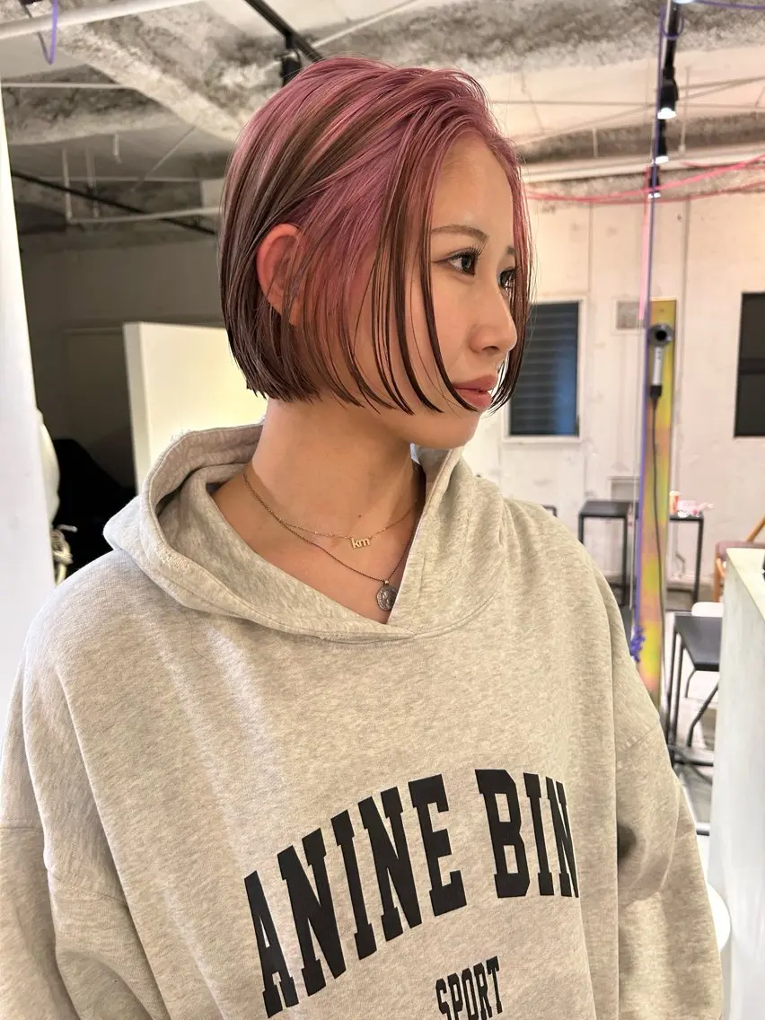 ショート カラー ブリーチ ケアブリーチ カット ヘアカラー トリートメント 村上雅人 ナチュラルモードのヘアスタイル