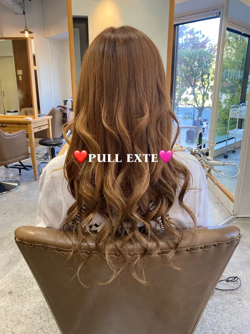 ロング プルエクステ エクステ SA YAKAのヘアスタイル