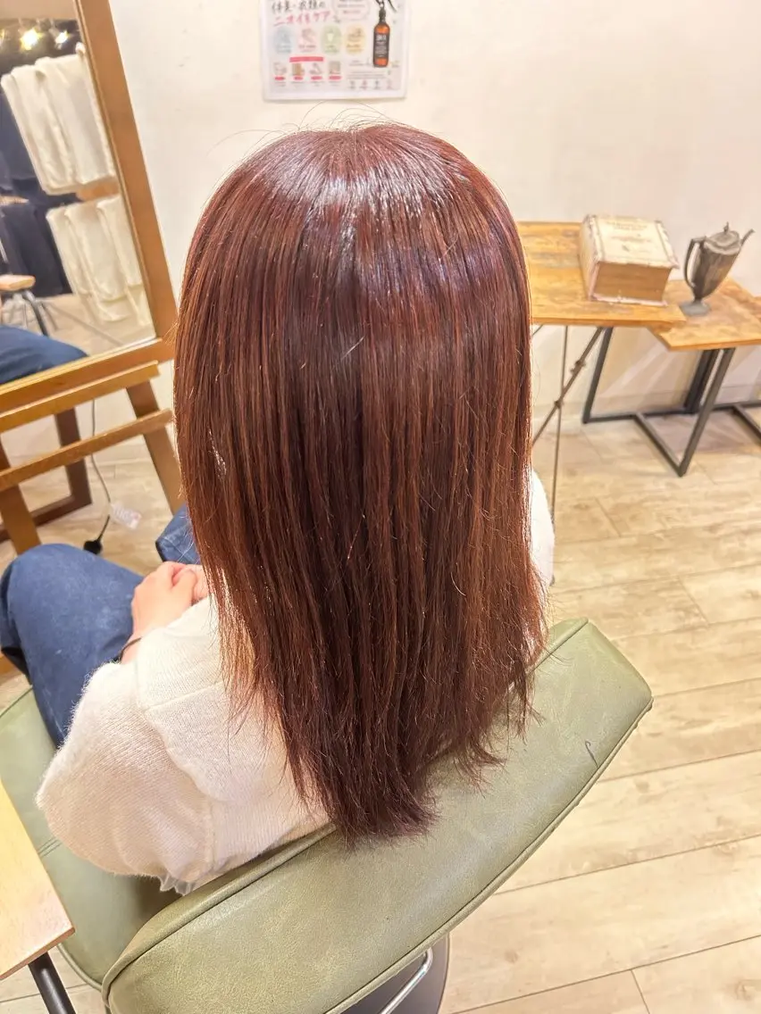 ミディアム カラー reche 上之園 桃花のヘアスタイル