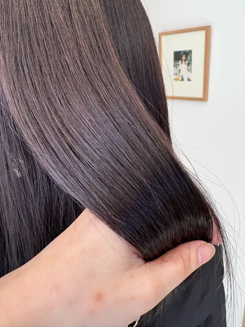 ミディアム カラー アッシュ アッシュグレー 透明感カラー トリートメント カット ヘアカラー 藤原仁美/レイヤー /透明感カラーのヘアスタイル