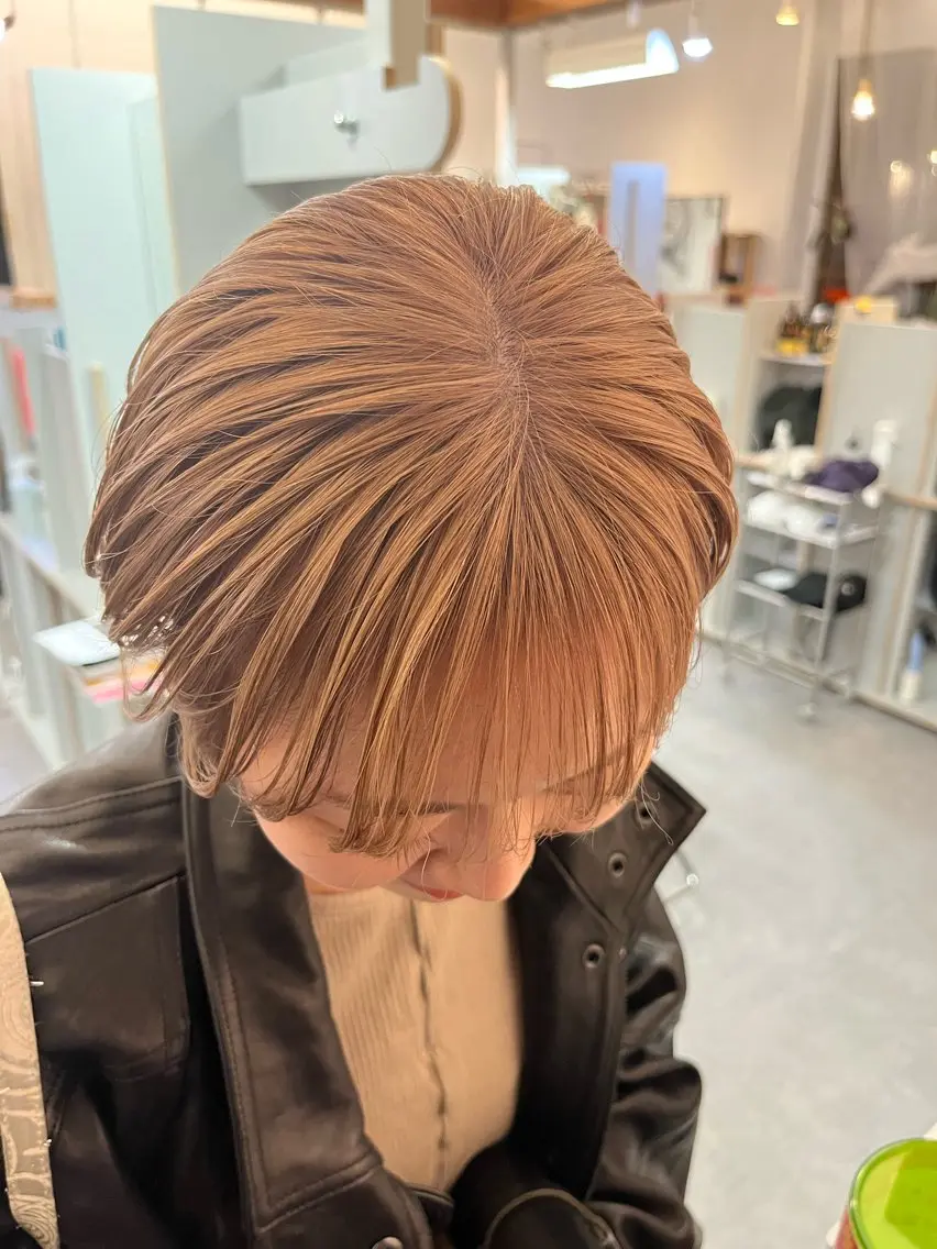 ショート カット ヘアカラー トリートメント 艶髪color💎髪 質改善ストレート大吉のヘアスタイル
