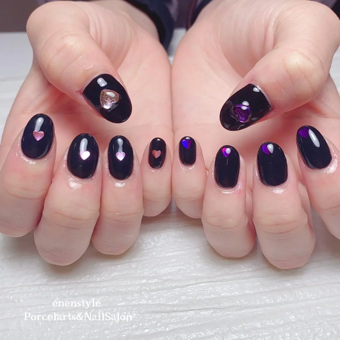 ミディアム ネイル 🐾enen style 🐾のネイルデザイン