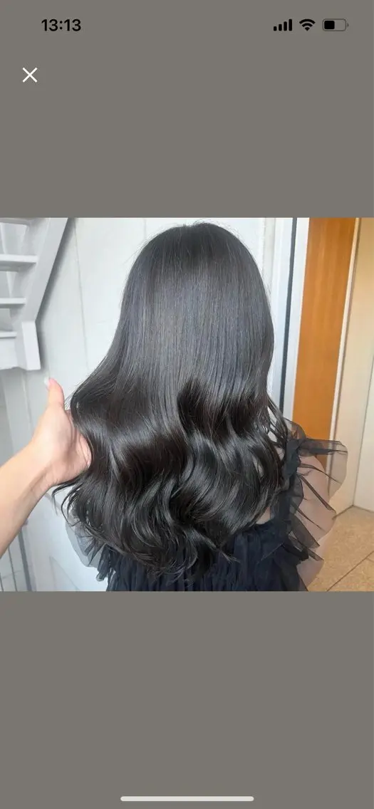 ロング カラー 透明感カラー グレージュ ヘアカラー トリートメント akane/オリーブ /ボブパーマのヘアスタイル