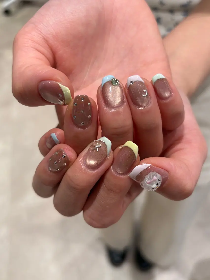 ネイル マグネットネイル ハンドネイル 艶カラー/髪質改善/ ネイル🦋 レア🦋のヘアスタイル