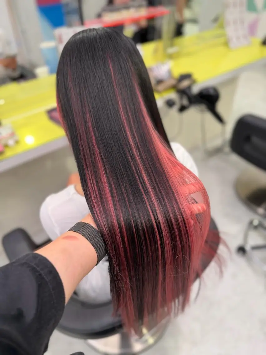カラー ヘアカラー トリートメント ヘアセット 🫧モテる💗ダメー ジレスハイトーン🫧のヘアスタイル