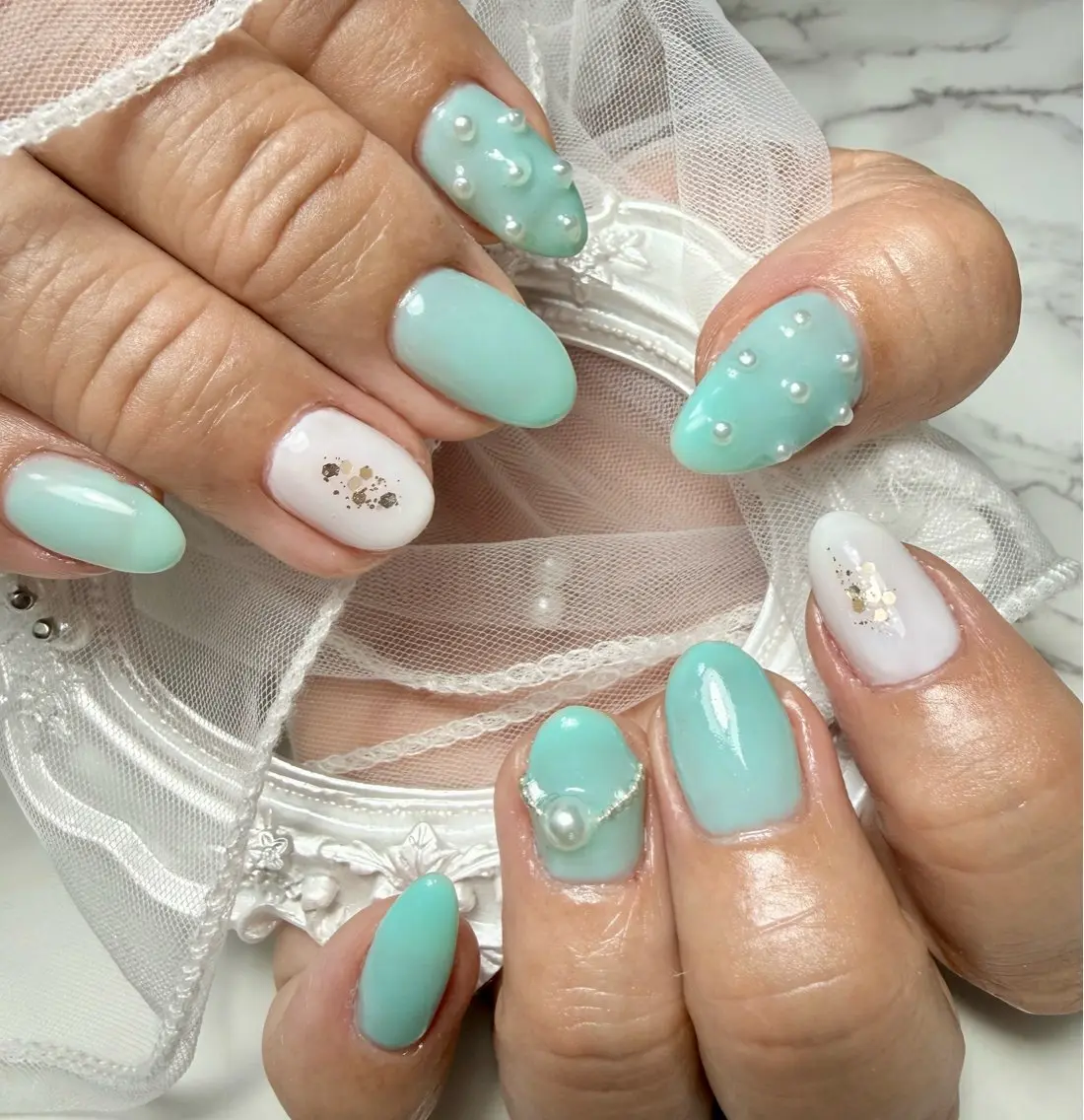 ネイル アートネイル チークネイル フラッシュネイル フラッシュマグ フレンチネイル Mai’s nailのネイルデザイン