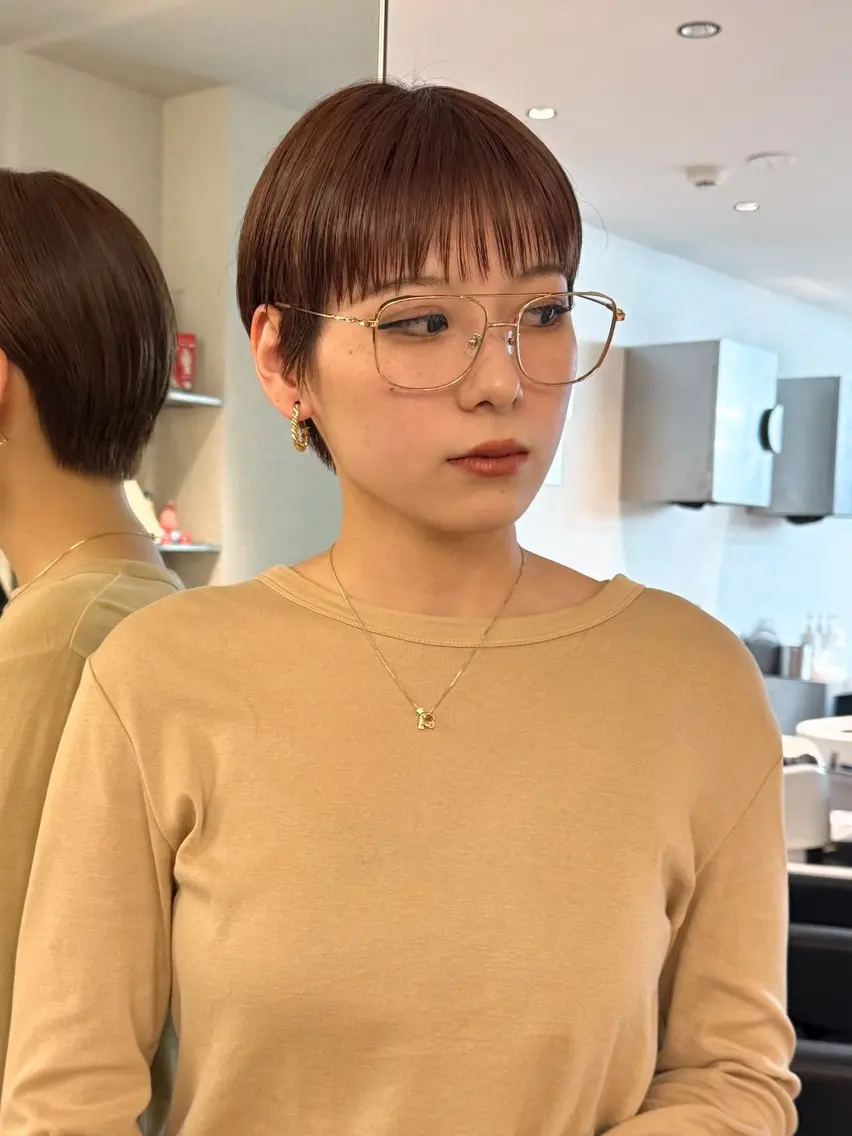 ショート カラー ショートヘア ショートカット 塚本航のヘアスタイル