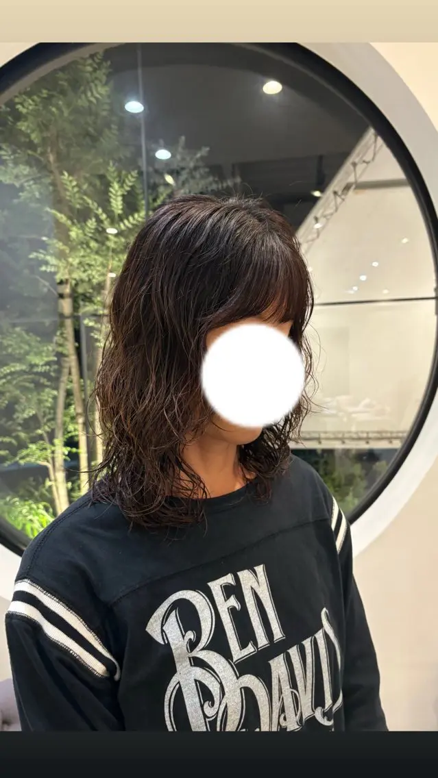 ミディアム パーマ ミディアムパーマ MAHAE 中司のヘアスタイル