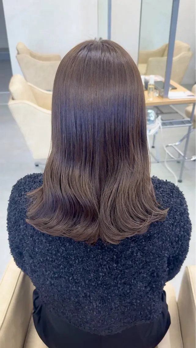 セミロング 髪質改善 トリートメント 浅見 茉美のヘアスタイル