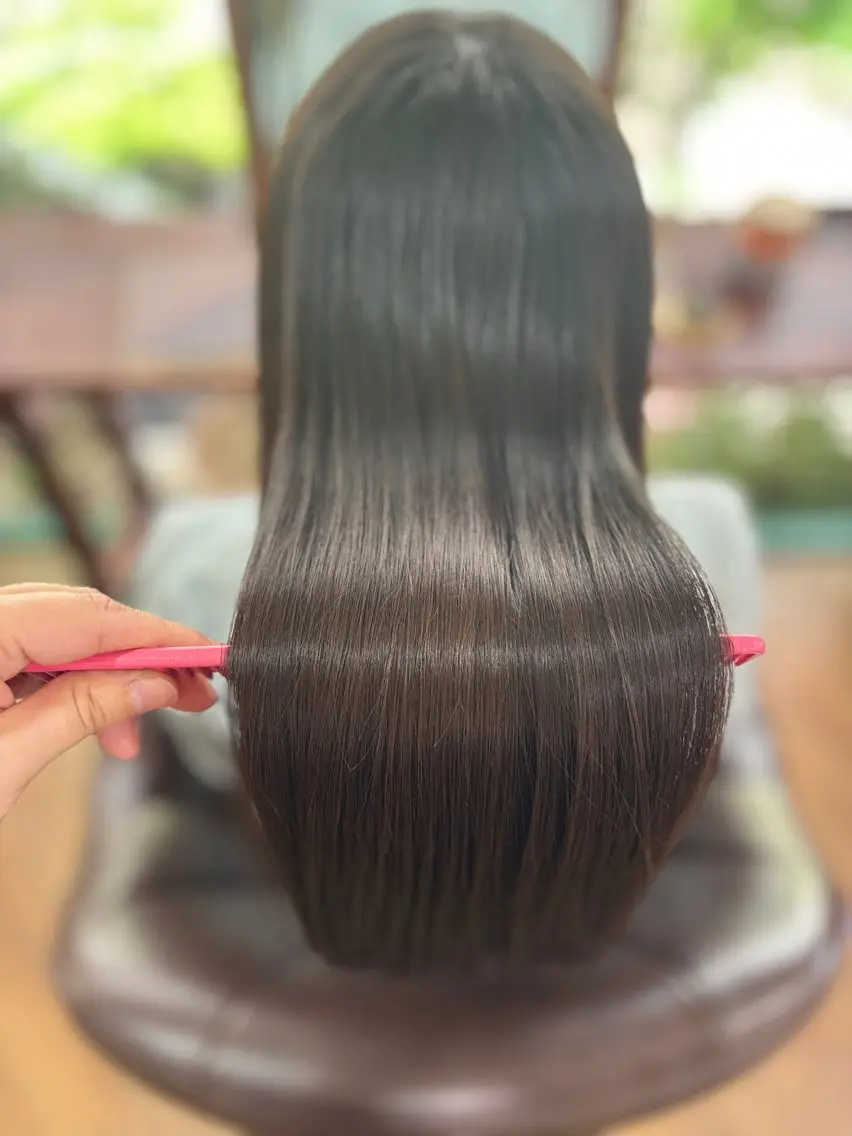 ロング 縮毛矯正 トリートメント . kanokoのヘアスタイル