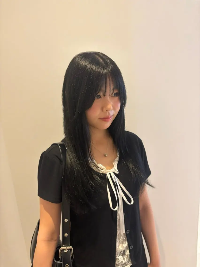 ロング カラー トリートメント ヘアカラー トリートメント 藤井 日向のヘアスタイル