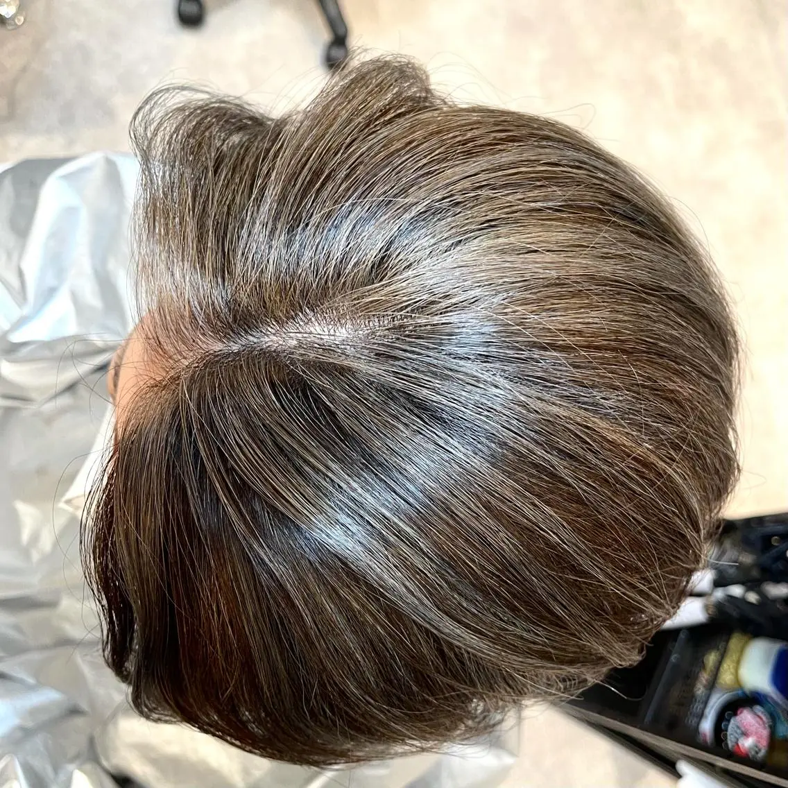 ショート カラー ヘアアレンジ バレイヤージュ デザインカラー ハイライトカラー 外国人風カラー ハイライト アンドウ ユウ/ レイヤーカット/韓国のヘアスタイル