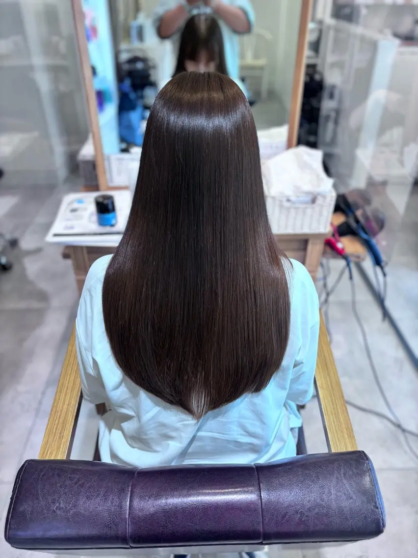 ロング カラー カット ヘアカラー トリートメント KAORU/絹髪 /髪質改善/奈良のヘアスタイル