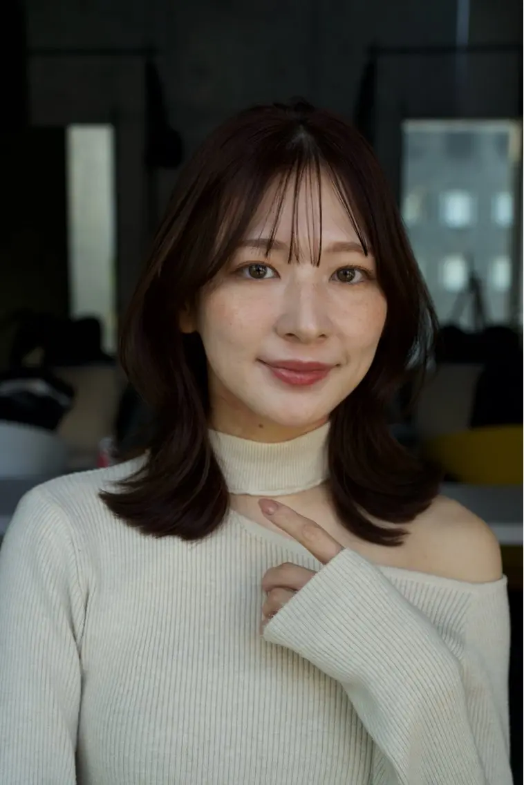 セミロング カラー ヘアアレンジ ヘアカラー カラー縮毛矯正 指名No.1shunのヘアスタイル