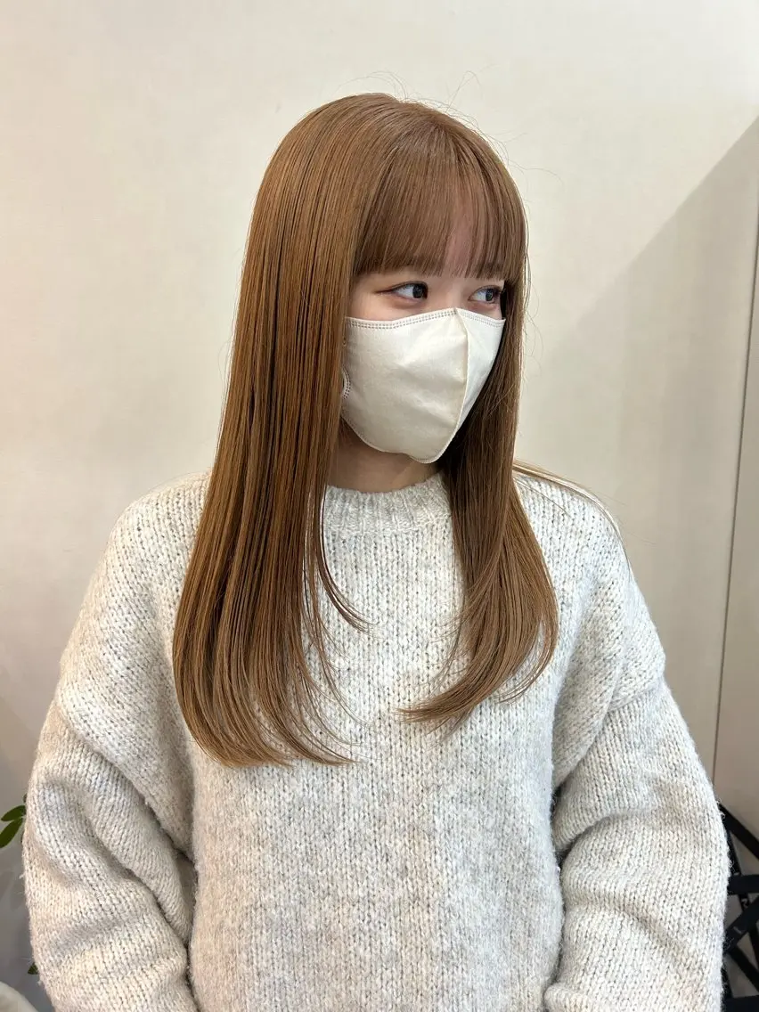 ロング カラー ブリーチ レイヤーカット カット ヘアカラー トリートメント ボブ/透明感カラー 🧸YUI❤️のヘアスタイル