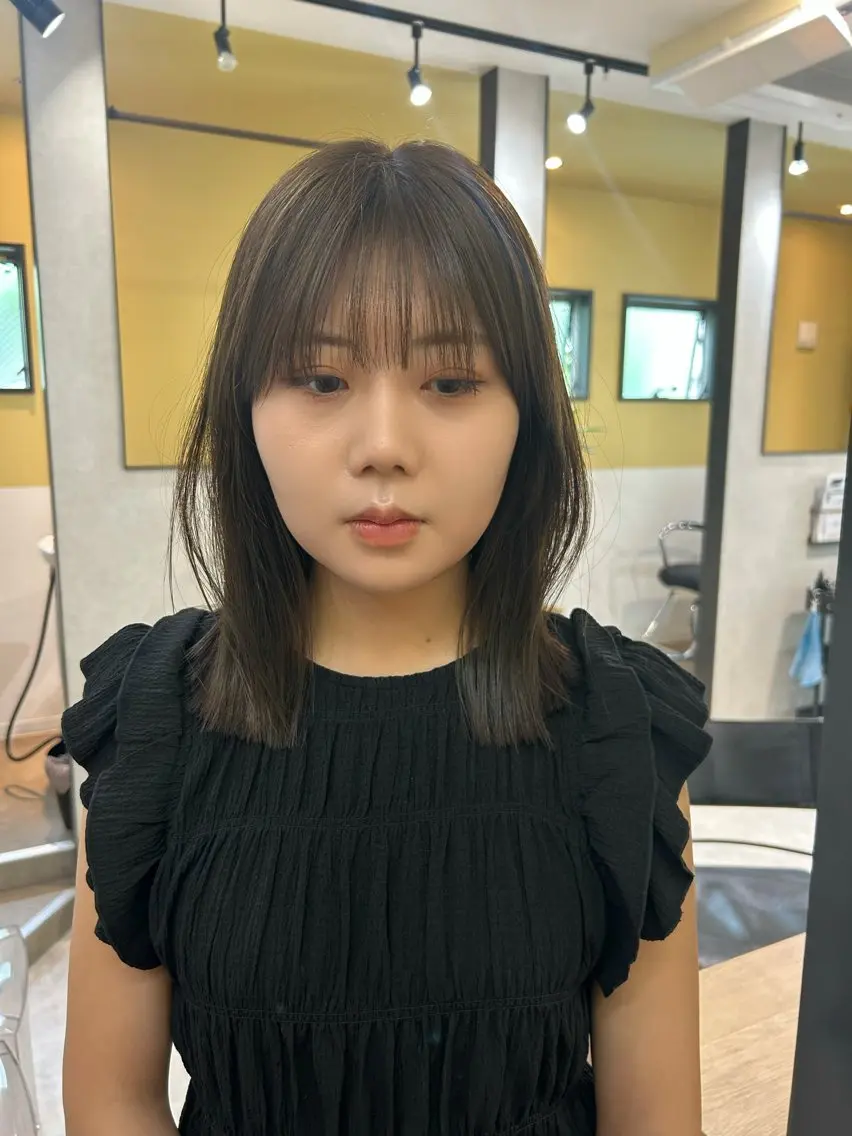 ミディアム カラー 透明感カラー カット ヘアカラー トリートメント hub hair レイヤー/透明感のヘアスタイル
