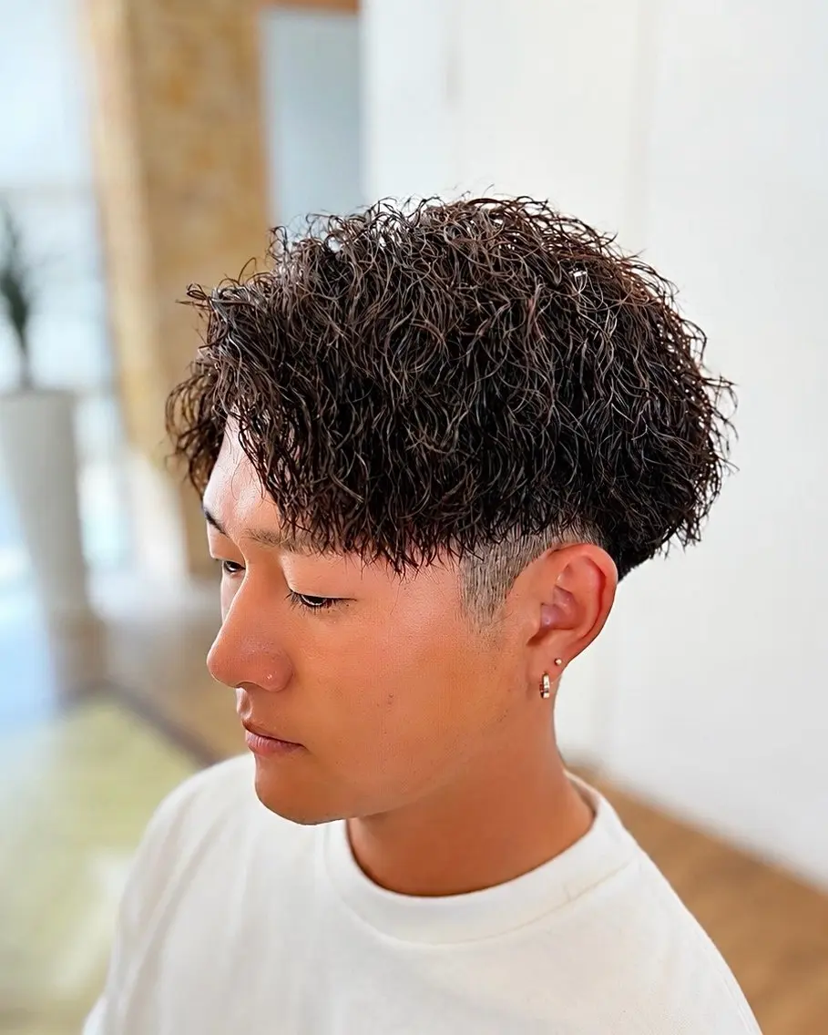 パーマ メンズ アップバング カット パーマ トリートメント ☆★メンズ特化★☆ 川地由麿のヘアスタイル