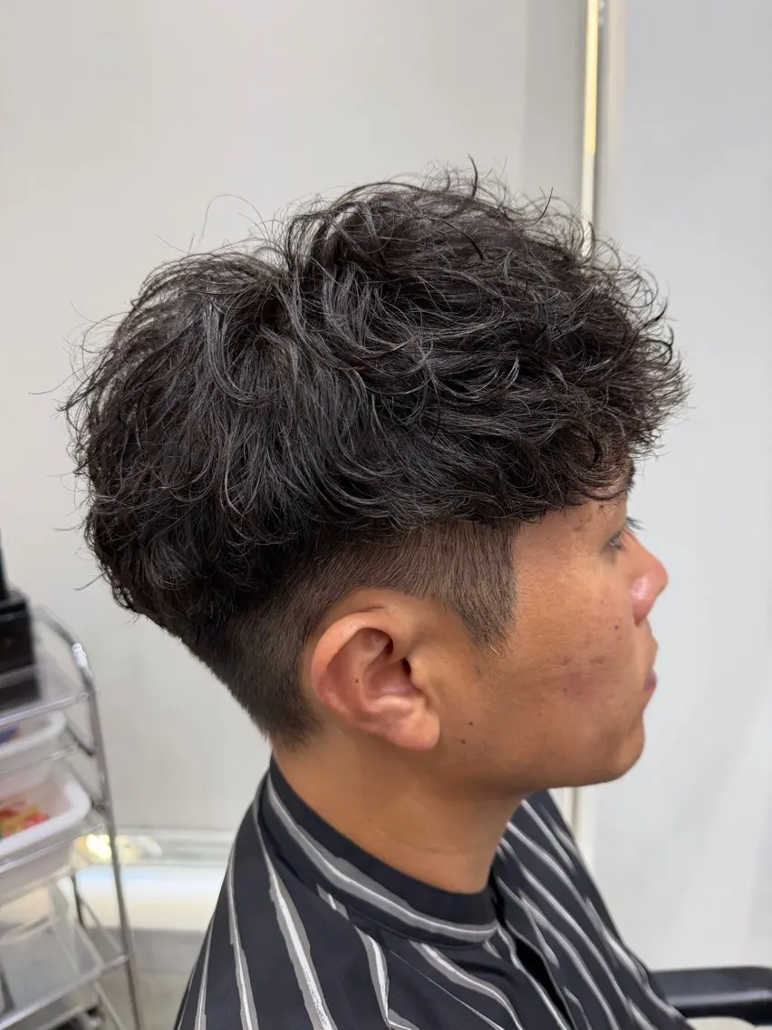 ショート パーマ メンズ カット パーマ fifth天神 パーマ特化/石橋航海のヘアスタイル