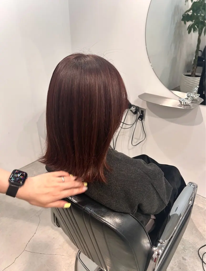 ミディアム カラー MISAKI✴︎ 【カラー・縮毛矯正】のヘアスタイル