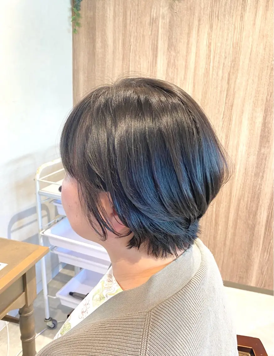 ショート カット トリートメント ヘッドスパ 酸性ストレート/ブリ ーチなしWカラー河本のヘアスタイル
