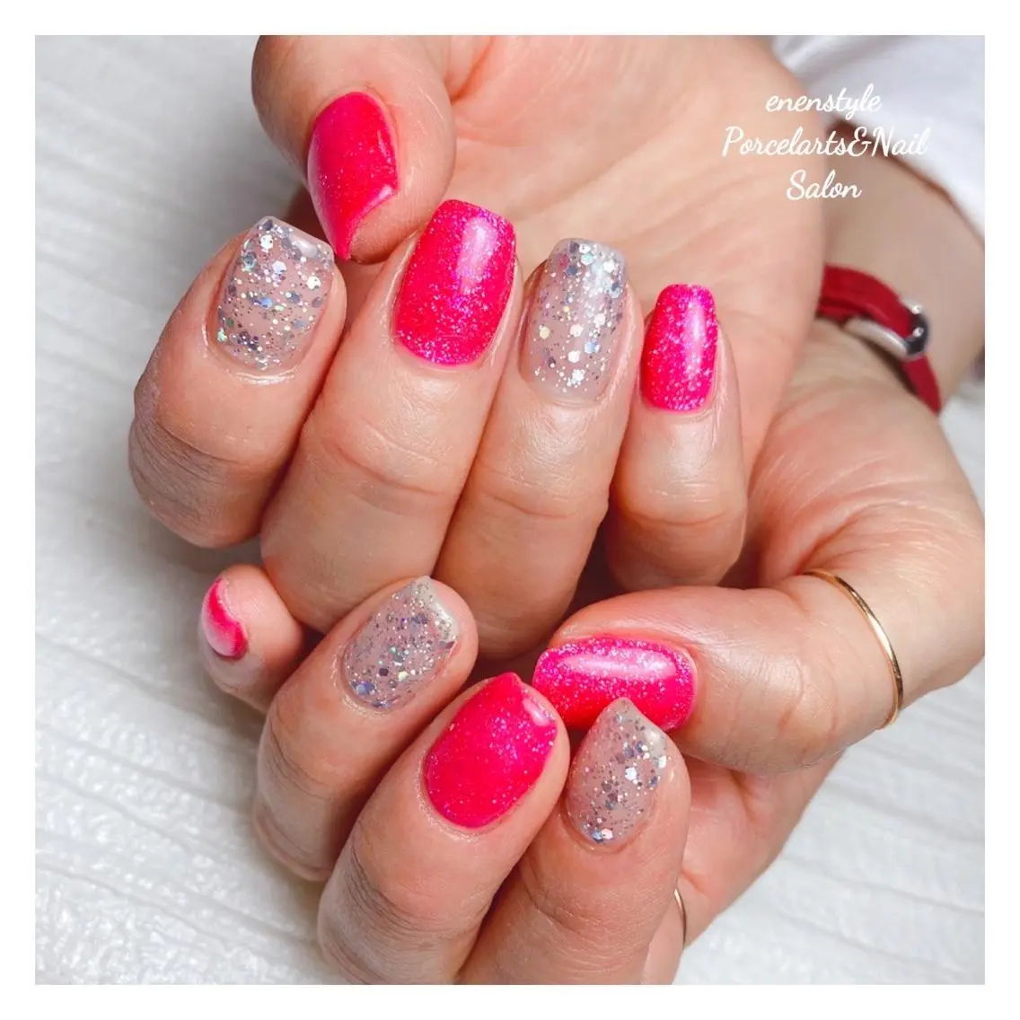 ミディアム ネイル 🐾enen style 🐾のネイルデザイン