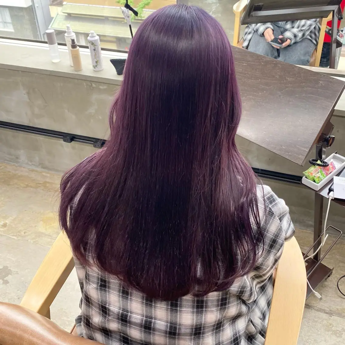 ロング カラー ラベンダーカラー ピンクカラー ピンクラベンダー シミズ アスカのヘアスタイル