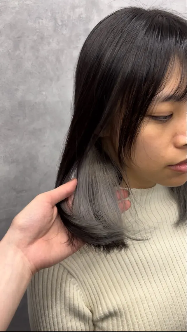 ミディアム カット ヘアカラー トリートメント NUMBER 天王寺YUYAのヘアスタイル
