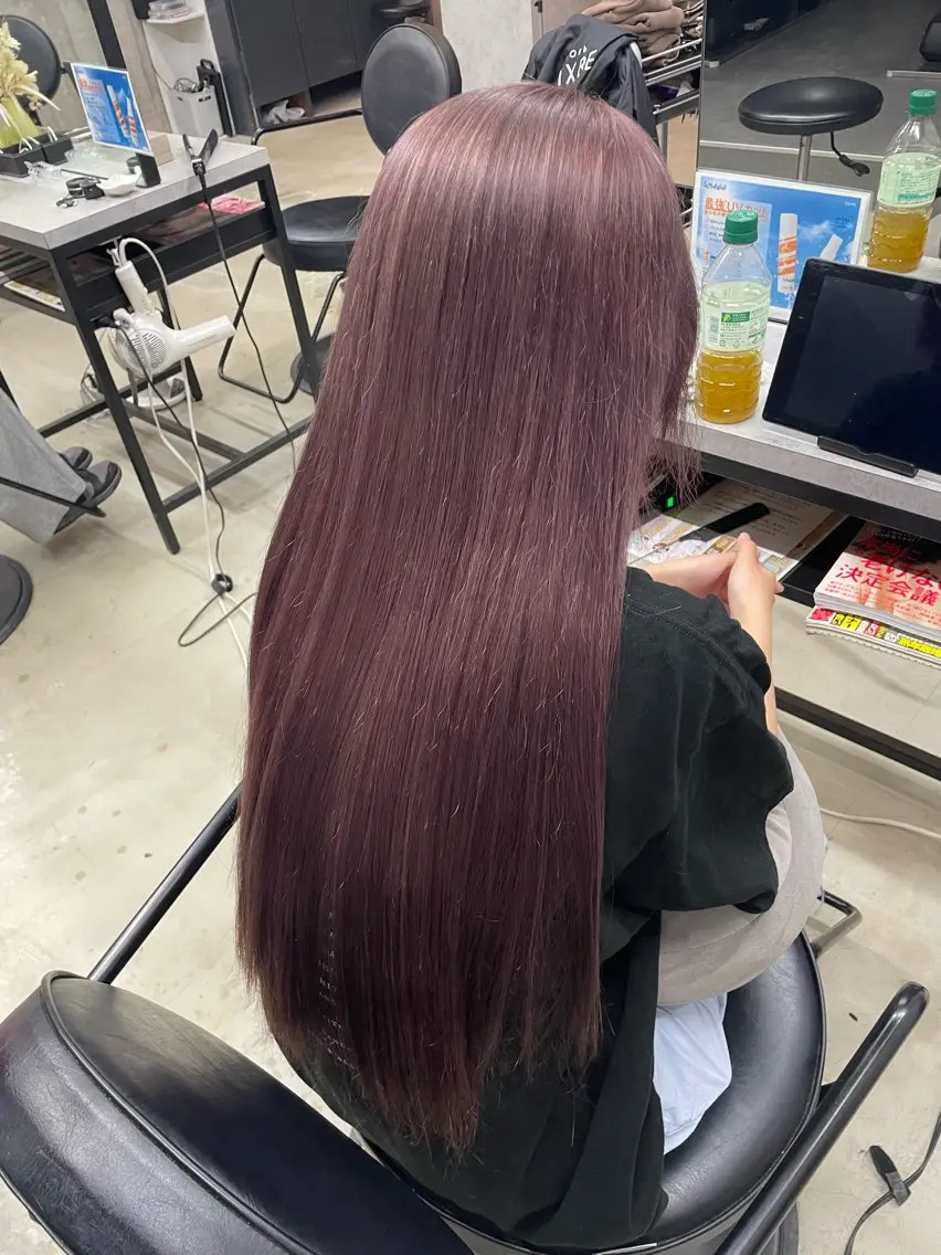ロング カラー ラベンダーカラー ピンクカラー ピンクラベンダー LUXBE LUCE 愁のヘアスタイル