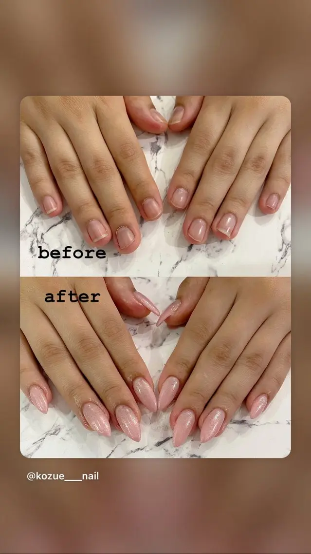 ネイル 長さ出し ジェルネイル パラジェル ハンドネイル Salon Ｋのネイルデザイン